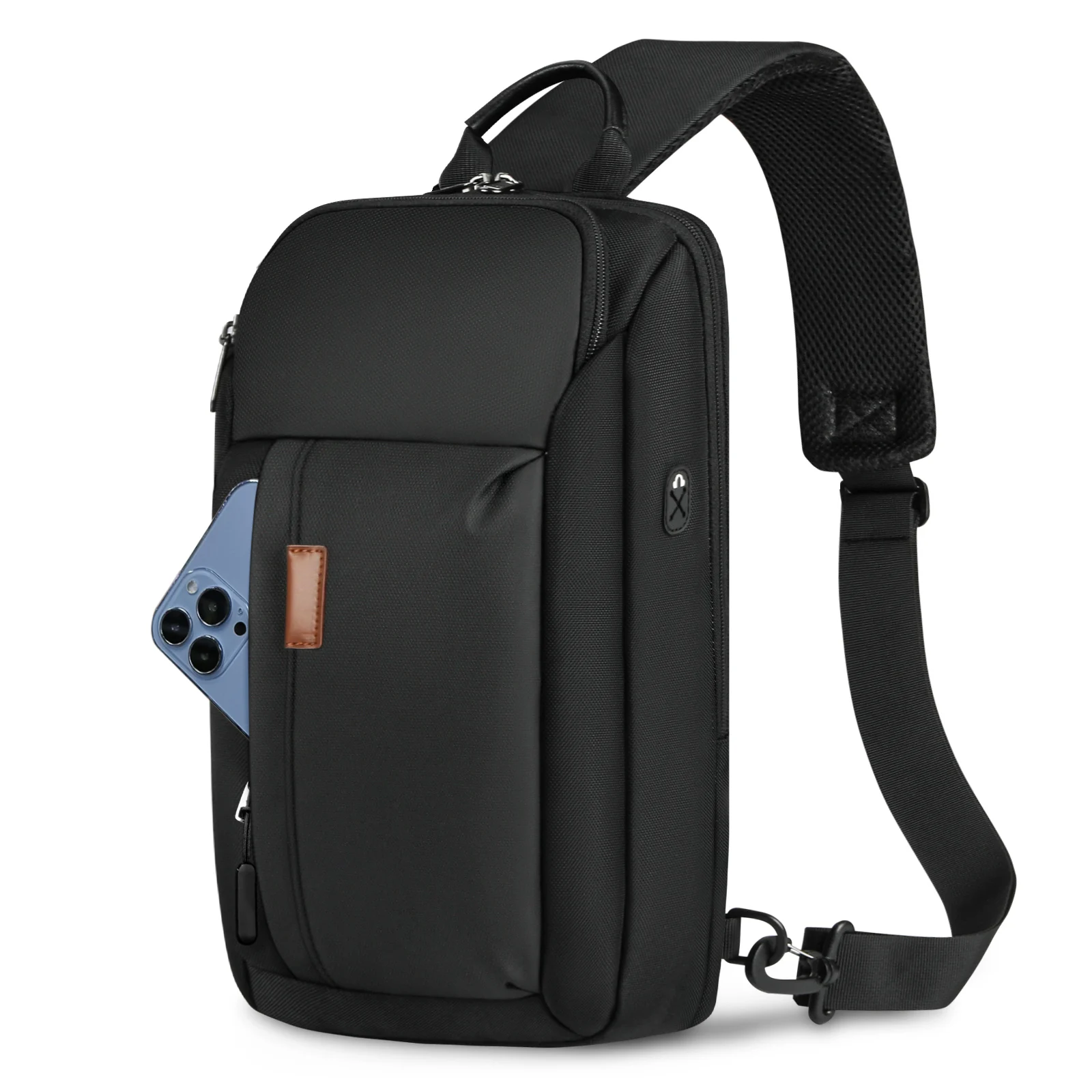 

RAINSMORE Chest Bag for Men Lightweight Waterproof Crossbody Bag Travel Hiking Sling Bag for Outdoor Sport Cycling