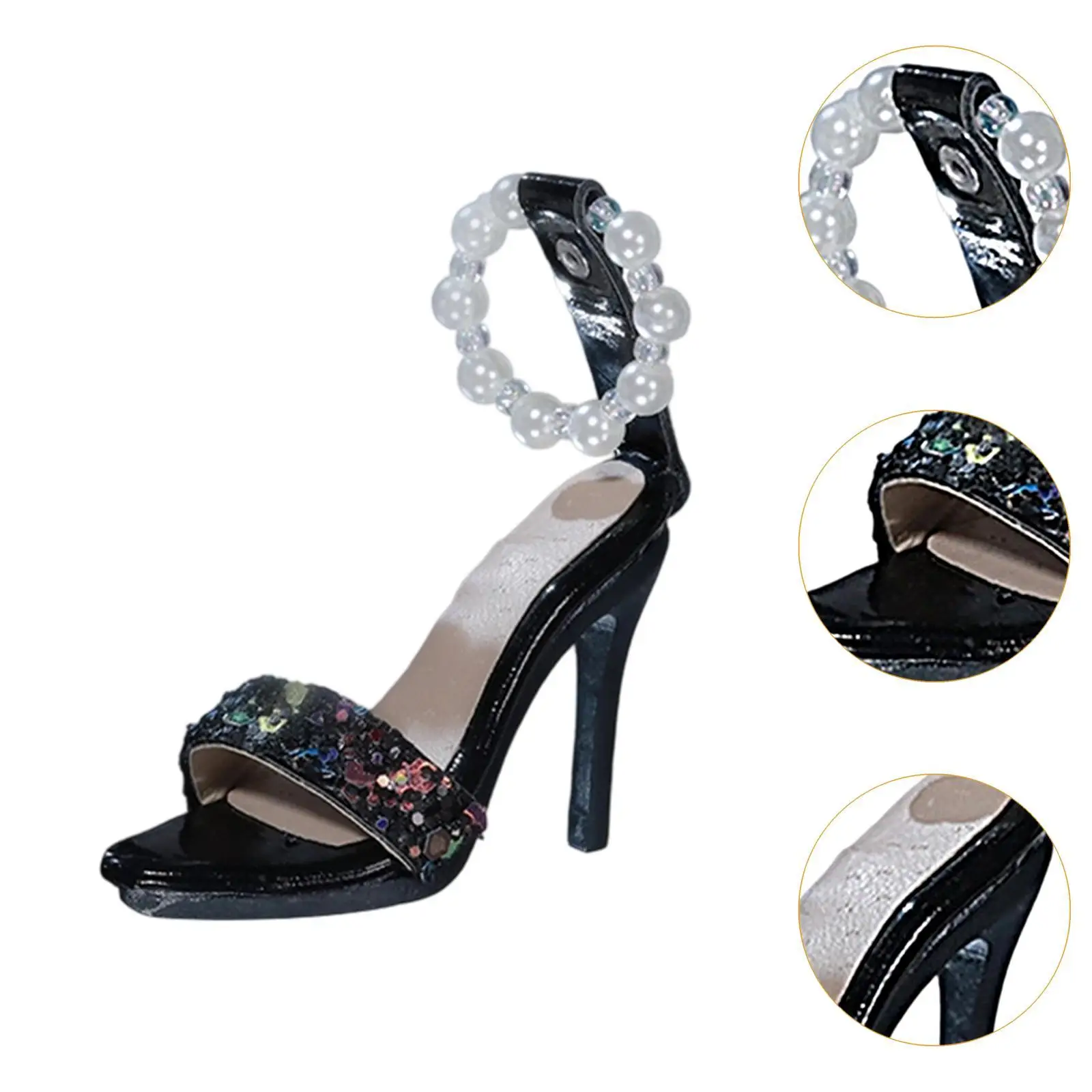 Zapatos de muñeca a escala 1:4, modelo en miniatura, sandalias de tacón alto, Mini, disfraz de muñeca de moda, vestido para figura de acción femenina