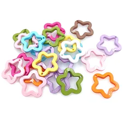 10Pcs 30mm Acrylic Candy Color Pentagram Pendant DIY Jewelry Making Material Necklace Pendants Wholesale
