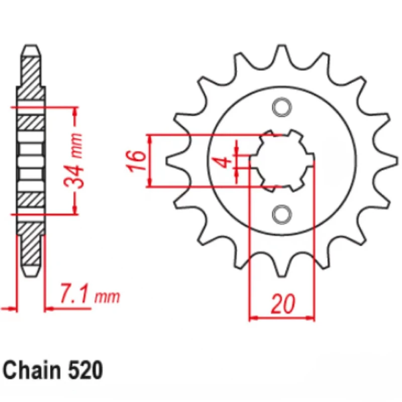 520 14T Motorcycle Front Sprocket For KTM 125 Duke 125 RC 200 Duke 200 RC 2011 2012 2013 2014 2015 2016 2017 2018 2019 2020 2021