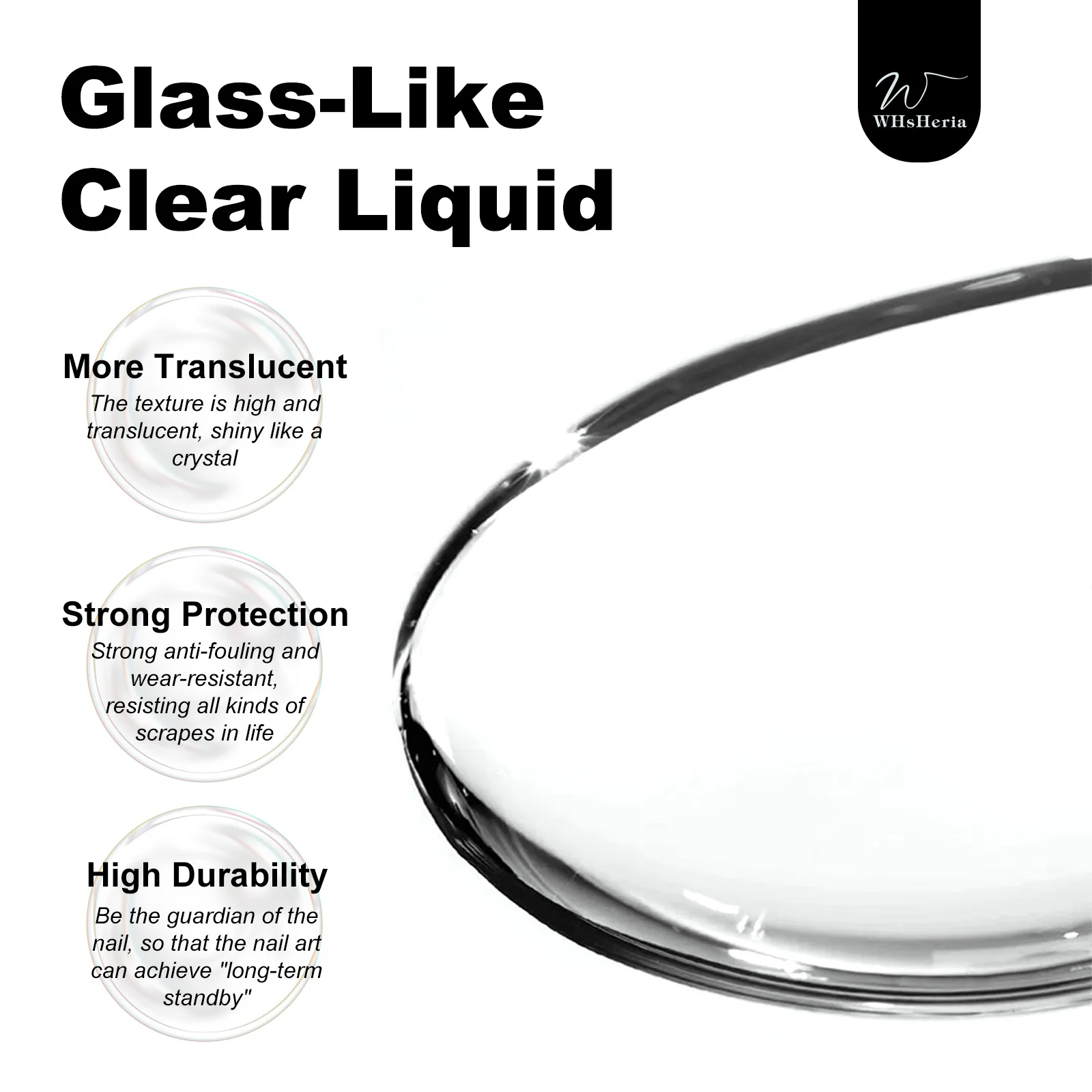 مجموعة معطف علوي من الجل مكونة من قطعتين من WHsHeria - بدون مسح ولمسة نهائية لامعة، معطف علوي أساسي يدوم طويلاً لطلاء الأظافر الجل #2