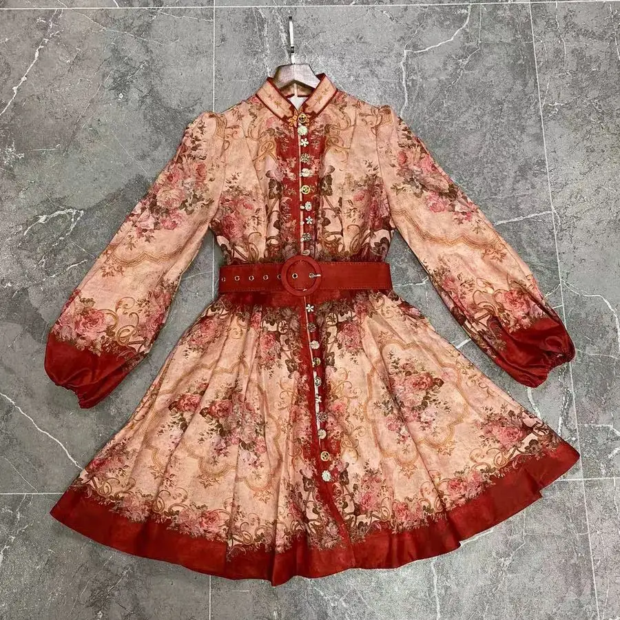 

Floral Linen Shift Dress Soft Fabric Crew Neck Loose Fit Short Sleeve Summer Staycation Comfort Work Summer Daily Wear for Women