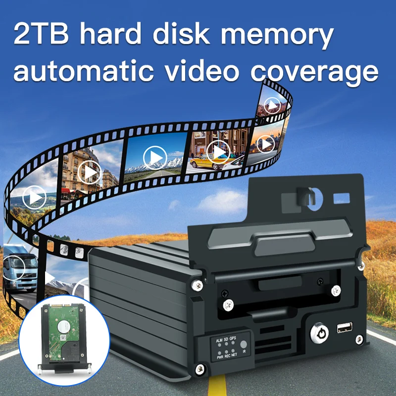 مراقبة المركبات التحكم عن بعد حافلة شاحنة CCTV DVR 4CH 8CH 1T 2T 4G GPS MDVR شاشة للرؤية الليلية كاميرا نظام DVR المحمول