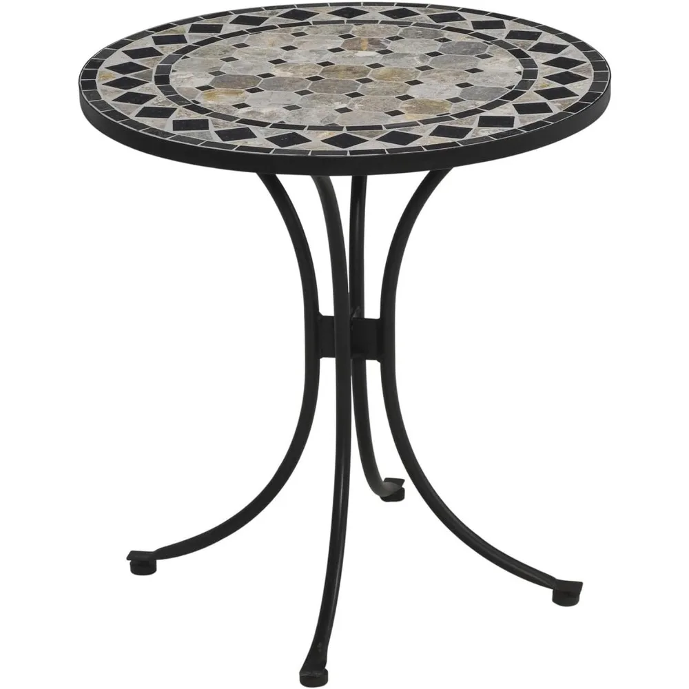 

Laguna Black Outdoor Bistro Table with Marble Tile Top