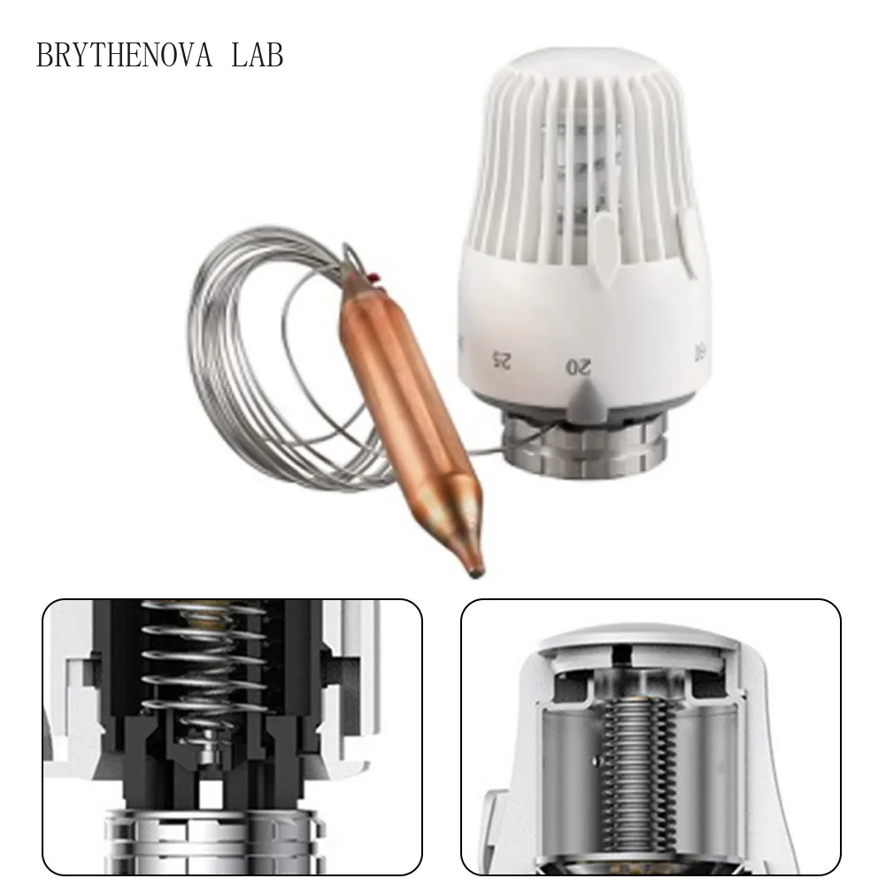 Remote Sensor Thermostat Head K White 2 Meter Tube Capillary M30*1.5 Temperature Control Thermostatic Radiator Valve