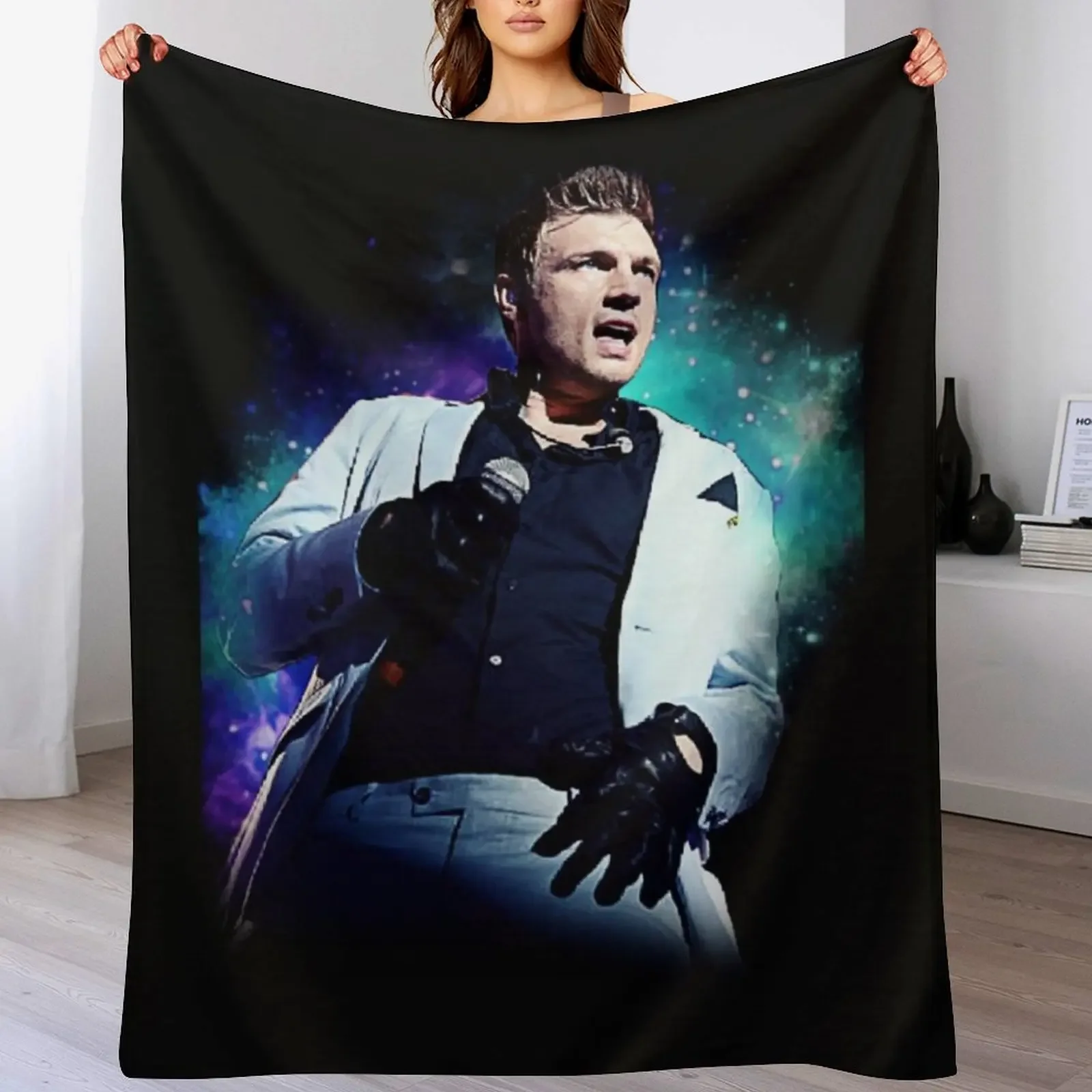 

Nick Carter Galaxie Throw Blanket Cozy Warm Blanket for Bed Room Decor