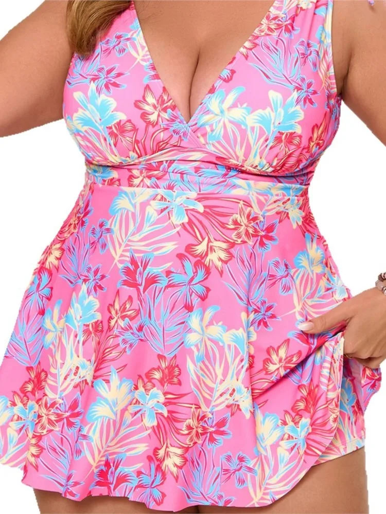 L-5XL Plus Size High Waist Bikini Women's Push Up Large Size 3XL 4XL Swimsuit Summer Mujer Tummy Control Swimwear Bikini Sets
