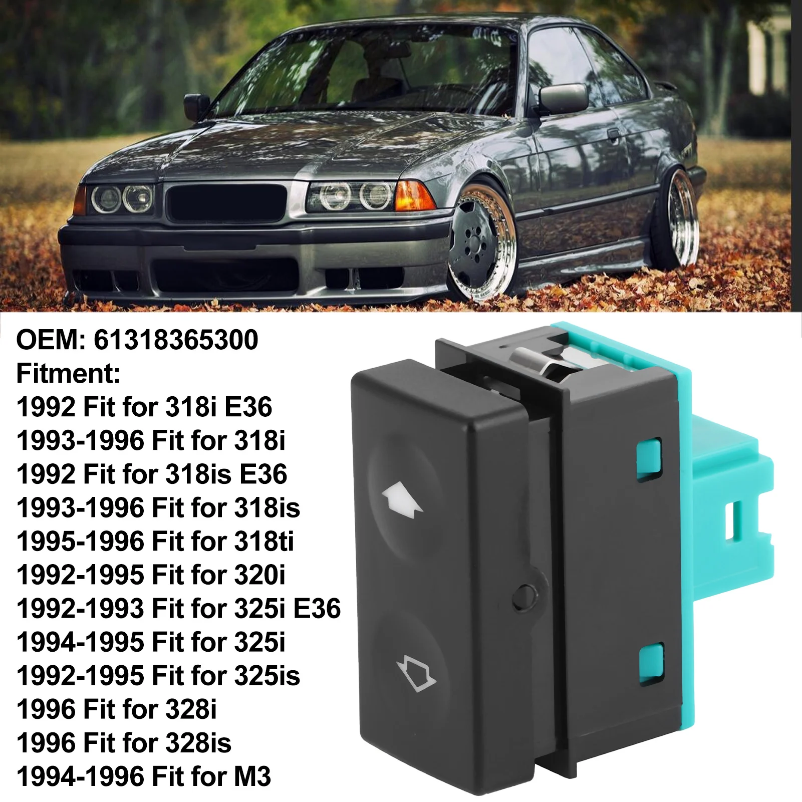 61318365300 Power Sunroof  Front Window Sunroof  61318365300 Replacement Fit for E36 318i 318is 325i 328i M3 Z3