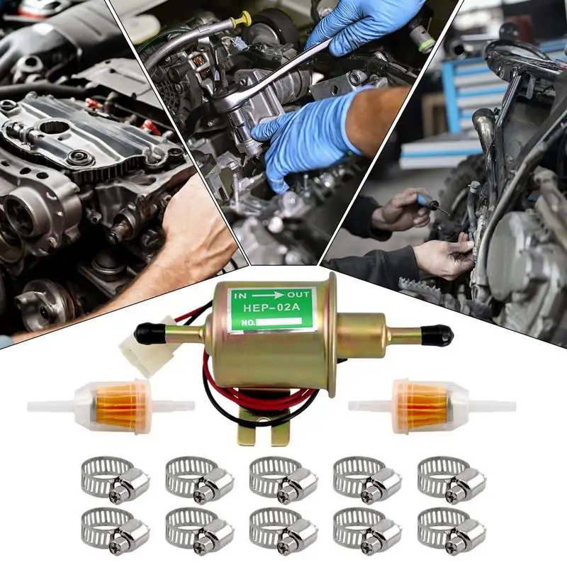 

High quality Diesel Petrol Gasoline 12V Electric Fuel Pump Low Pressure For Most Car Carburetor Motorcycle ATV Van Auto Part