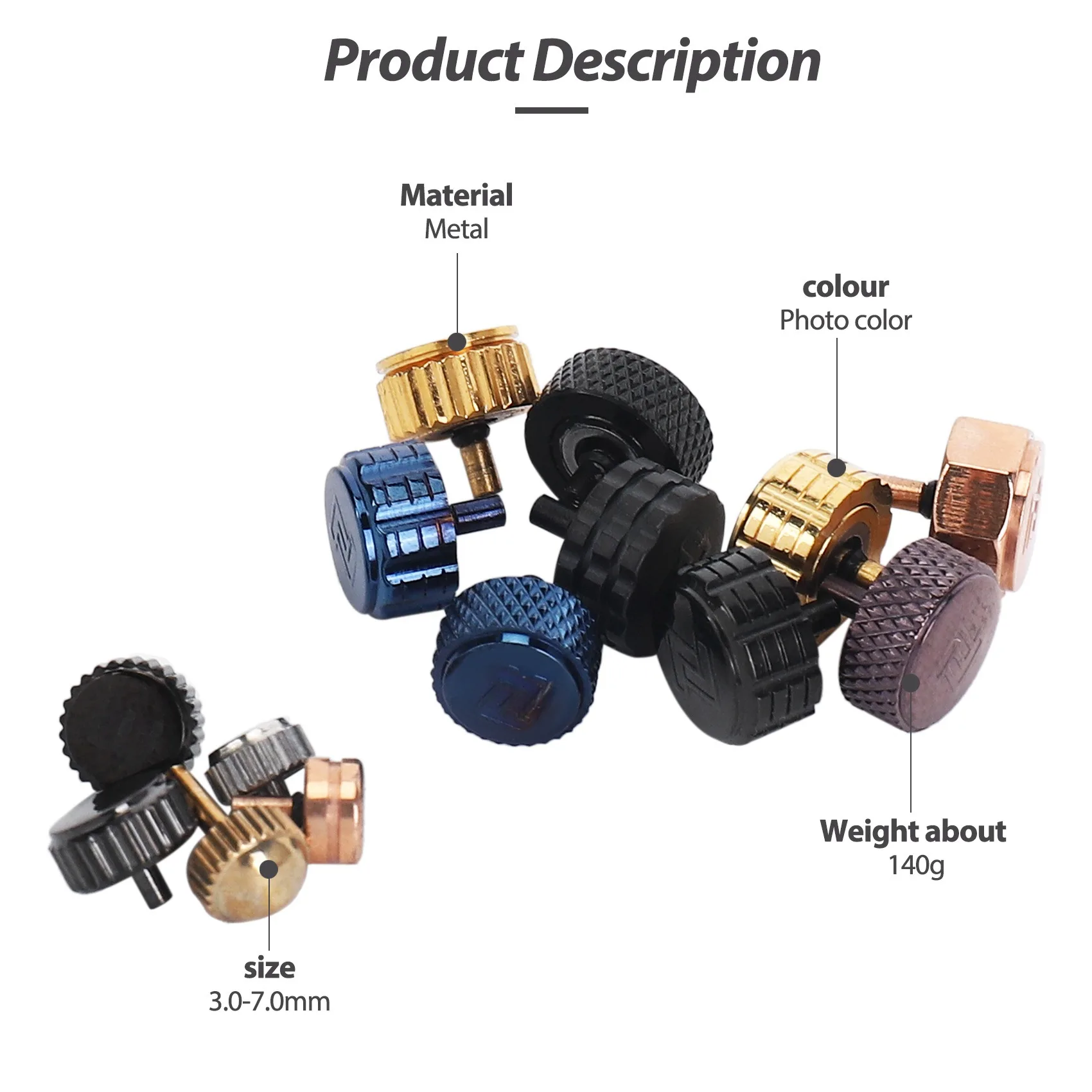 SDFC-Watch Crown Watch Head Watch Parts For Wrist Watch Parts Dome Flat Head Watch Accessories Repair Tool Kit For Watchmaker