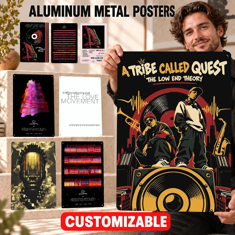 A Tribe Called Quest Aluminum Posters Bold Decorative Graphic Bedroom Wall Art Personalized Metal Sign Thoughtful Fan Keepsake