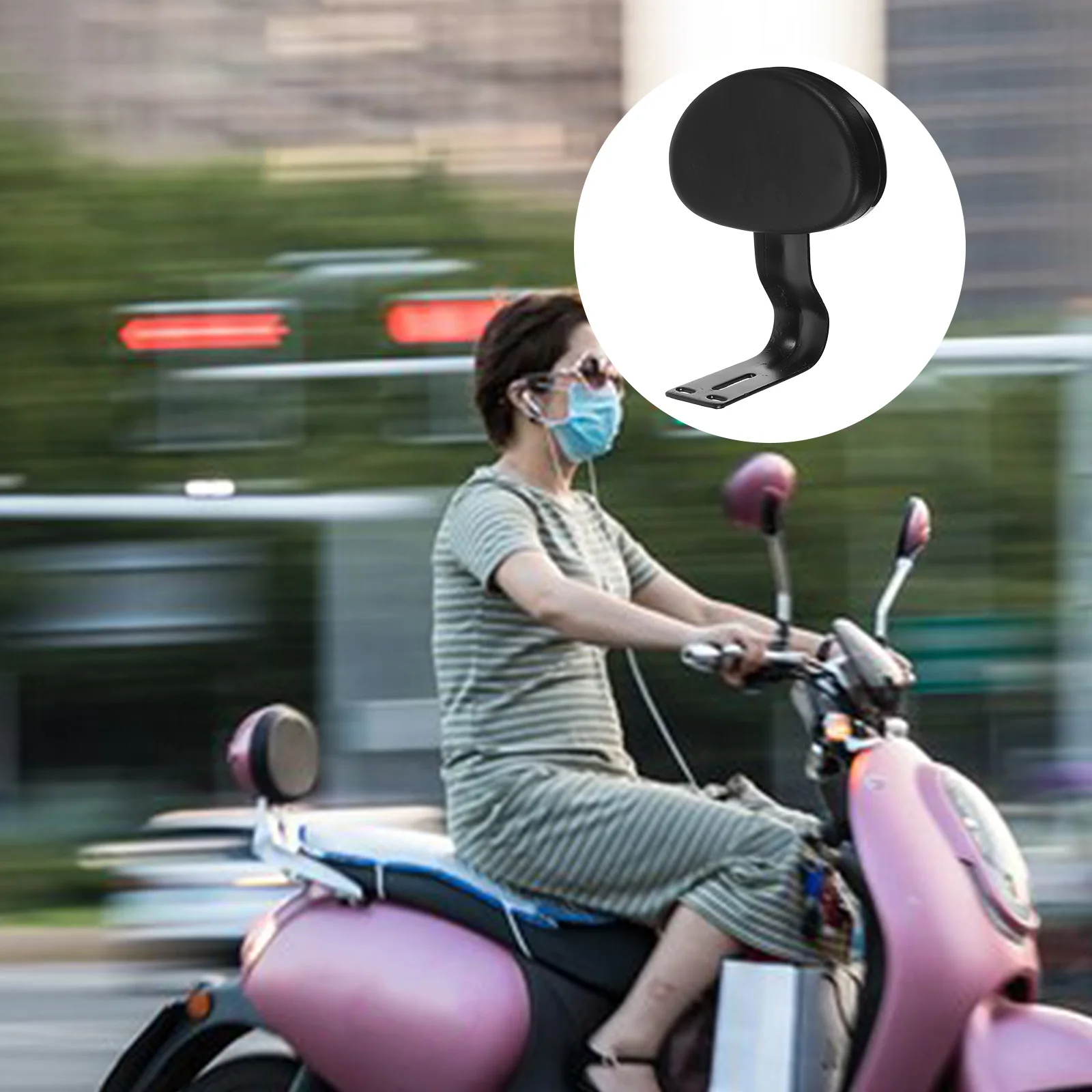 

Universal Electric Bicycle Backrest Replacement Seat Cushion Support For Cycling Safety Durable Wear-Resistant Easy Installation