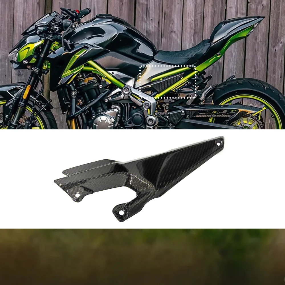 

Carbon Fiber Motorcycle Accessories Side Panel Cover Protection Decorative Covers For Kawasaki Z900 2017-2023
