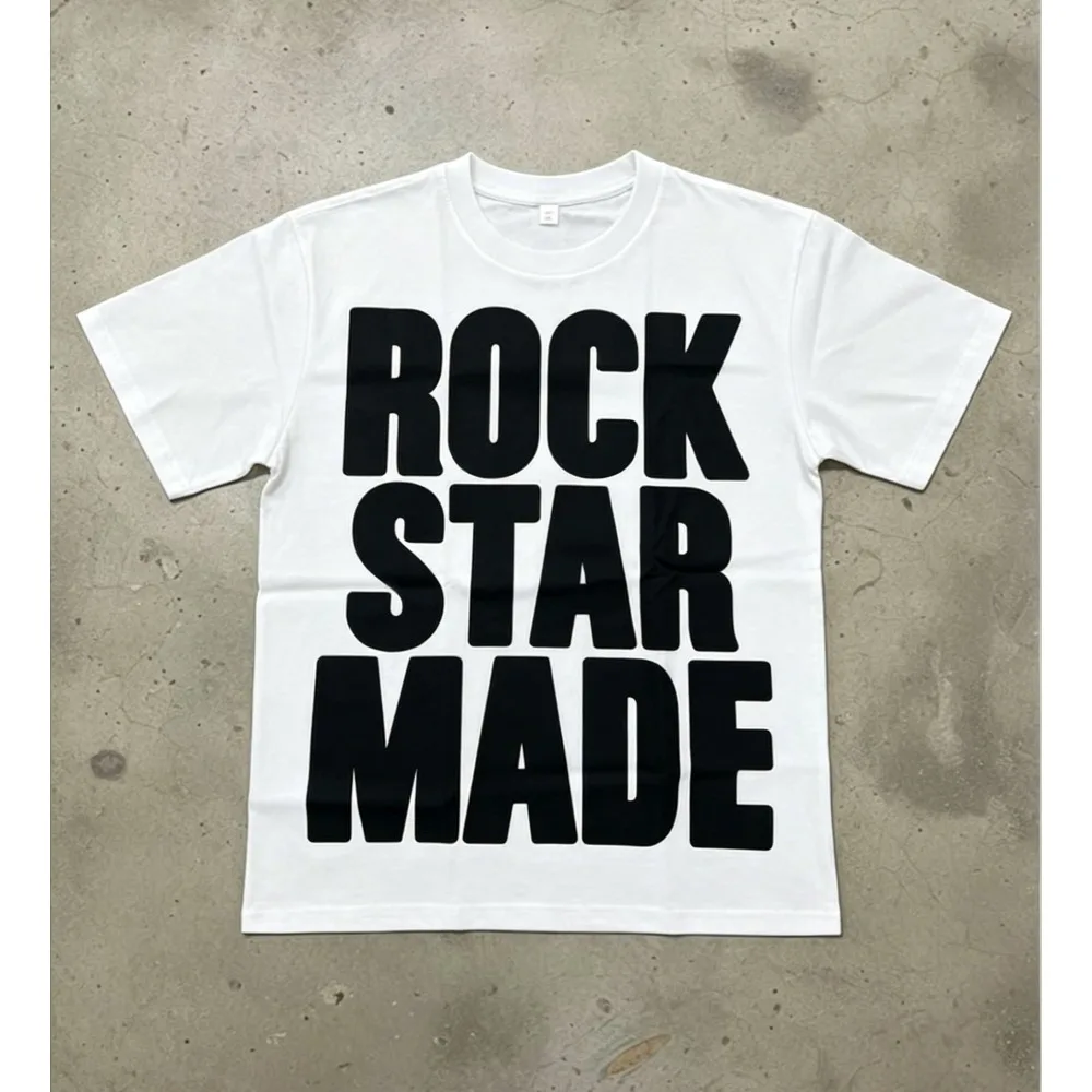 Rock Star Made Bold Graphic T-Shirt Men Women Streetwear Casual Short Sleeve Cotton Tops