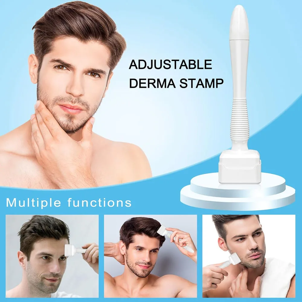 1PCS Professional Derma Stamp 140 Titanium Adjutable Microneedling Derma Stamp Sterile For Face Bread