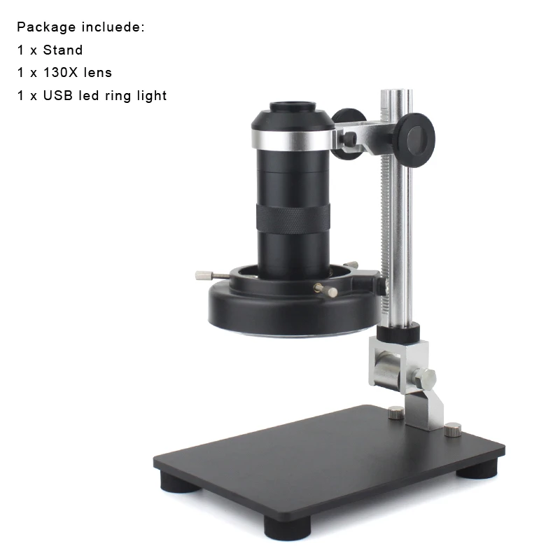 1080P HDMI VGA Digital Video Monokulare Mikroskop Kamera TF Storag130X Zoom C-Mount Objektiv Für Telefon PCB Löten reparatur Werkzeuge – Detail 4
