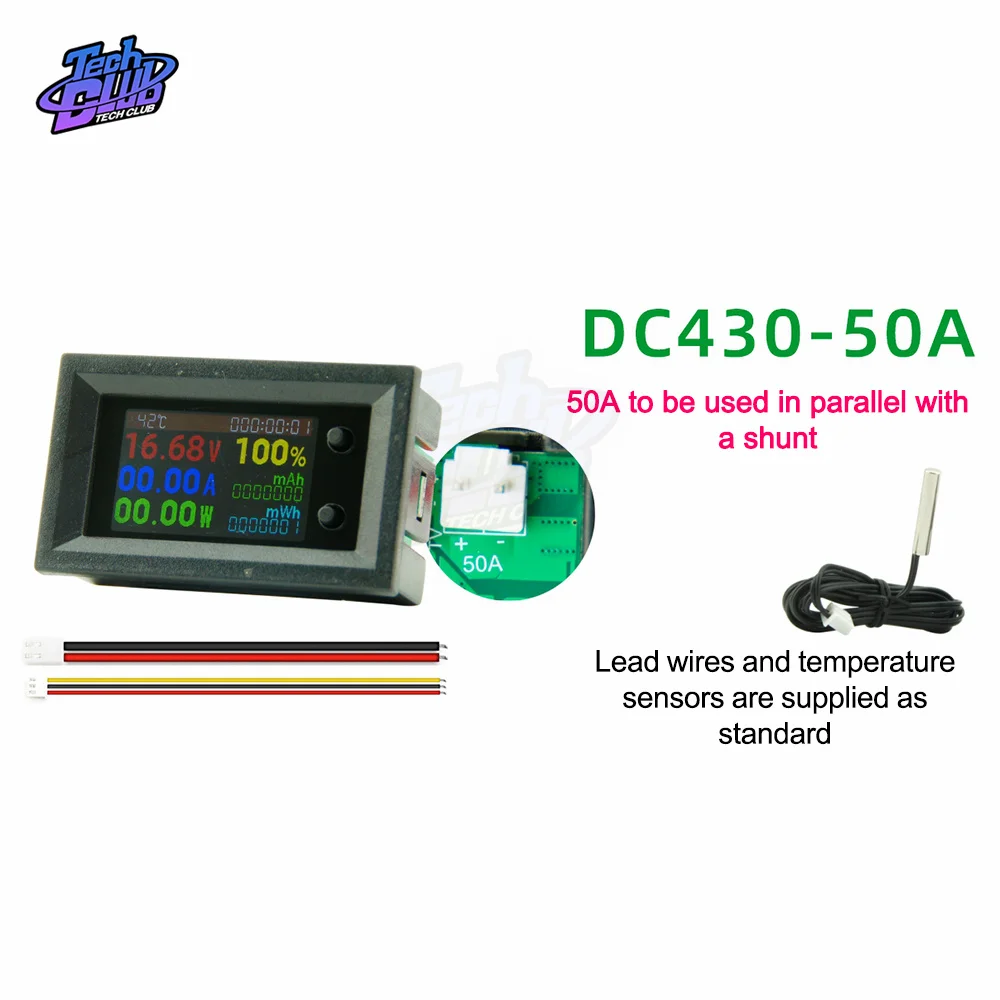 DC4~30V Digital Power Energy Voltmeter Ammeter Voltage Wattmeter Kwh temperature Meter Electric Energy Frequency Meter Tool