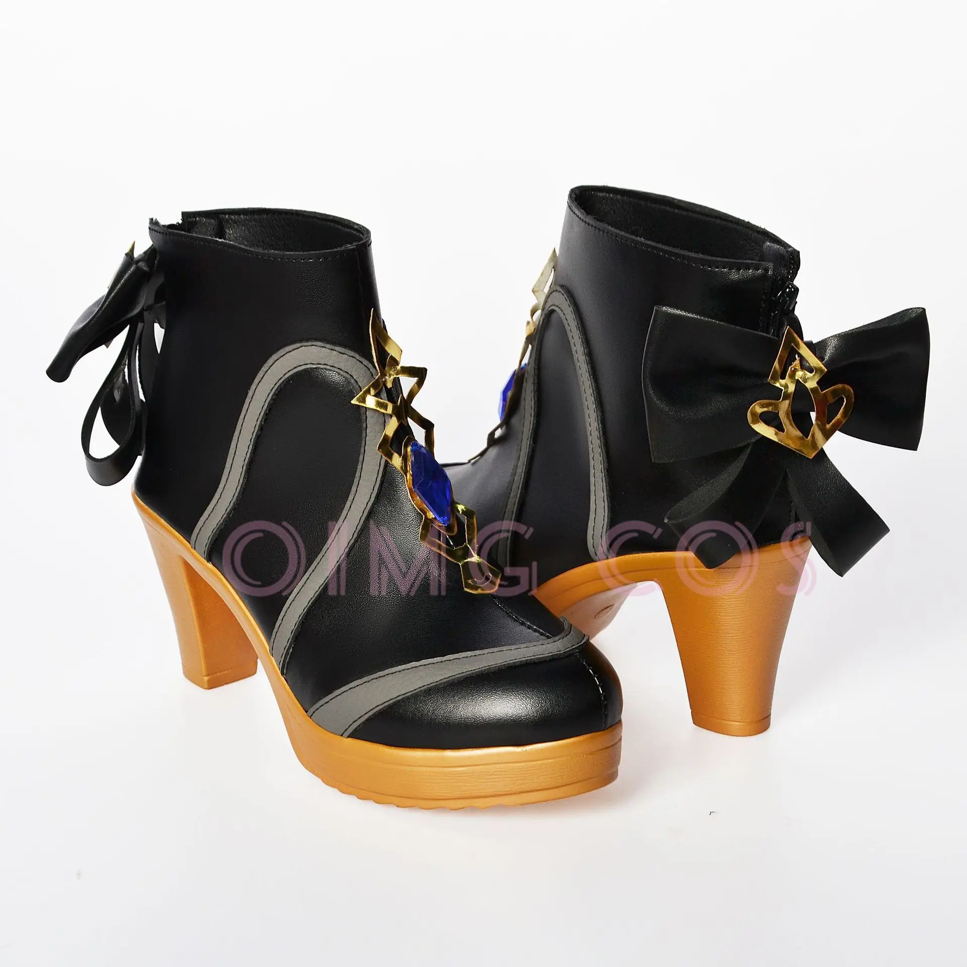 Navia Genshin Impact Cosplay Shoes - Chinese Anime Style Halloween Footwear for Women