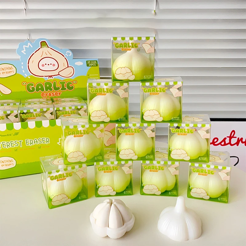 Kawaii جميل الثوم المطاط ممحاة مضحك الإبداعية ممحاة الكتابة الرسم محايات اللوازم المكتبية طالب القرطاسية الهدايا #3