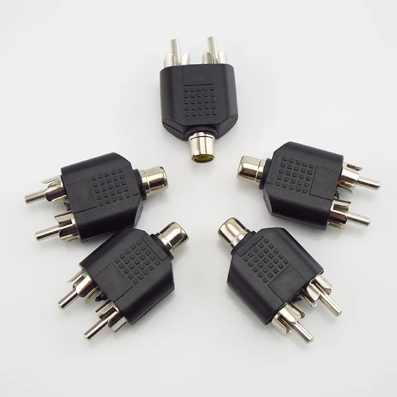 1 Pcs 2 Rca Y Split… - image
