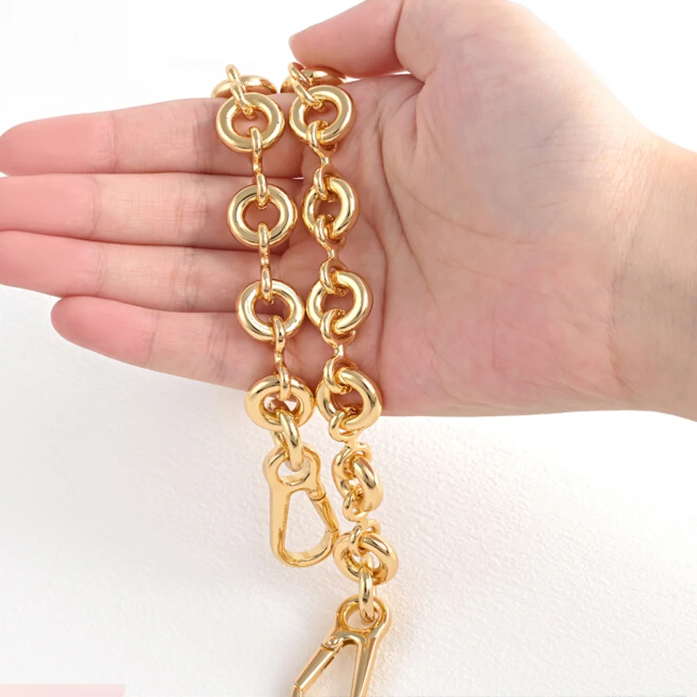 HOLIN Silver Donut Metal Chain for Loewe Lucky Bag Goya Pillow Bag Puzzle18 Gold Shoulder Chain Messenger Purse Handbag Chain view 3