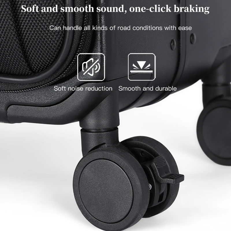 حقيبة سفر للأعمال مقاس 20 بوصة، متينة مع قفل بكلمة مرور، حقيبة تروللي. #5