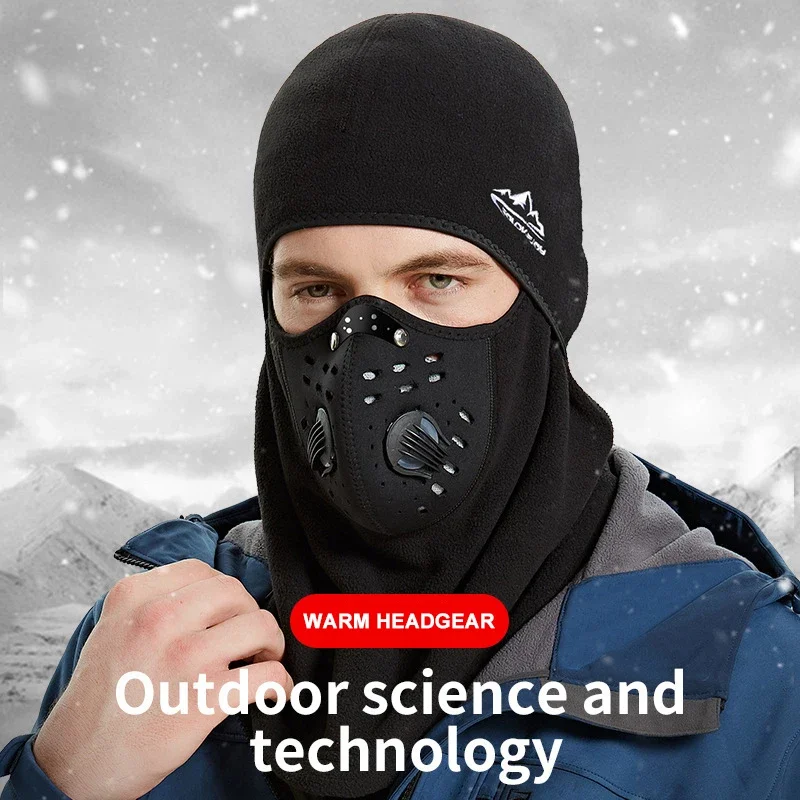 Winter Ski Mask Cycling Cap Fleece Thermal Keep Warm Windproof Cycling Face Mask Balaclava Skiing Fishing Skating Hat Headwear