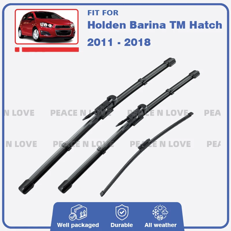 

Front Rear Wiper Blades For Holden Barina TM Hatch 2011 2012 2013 2014 2015 2016 2017 2018 Windshield Windscreen Accessories