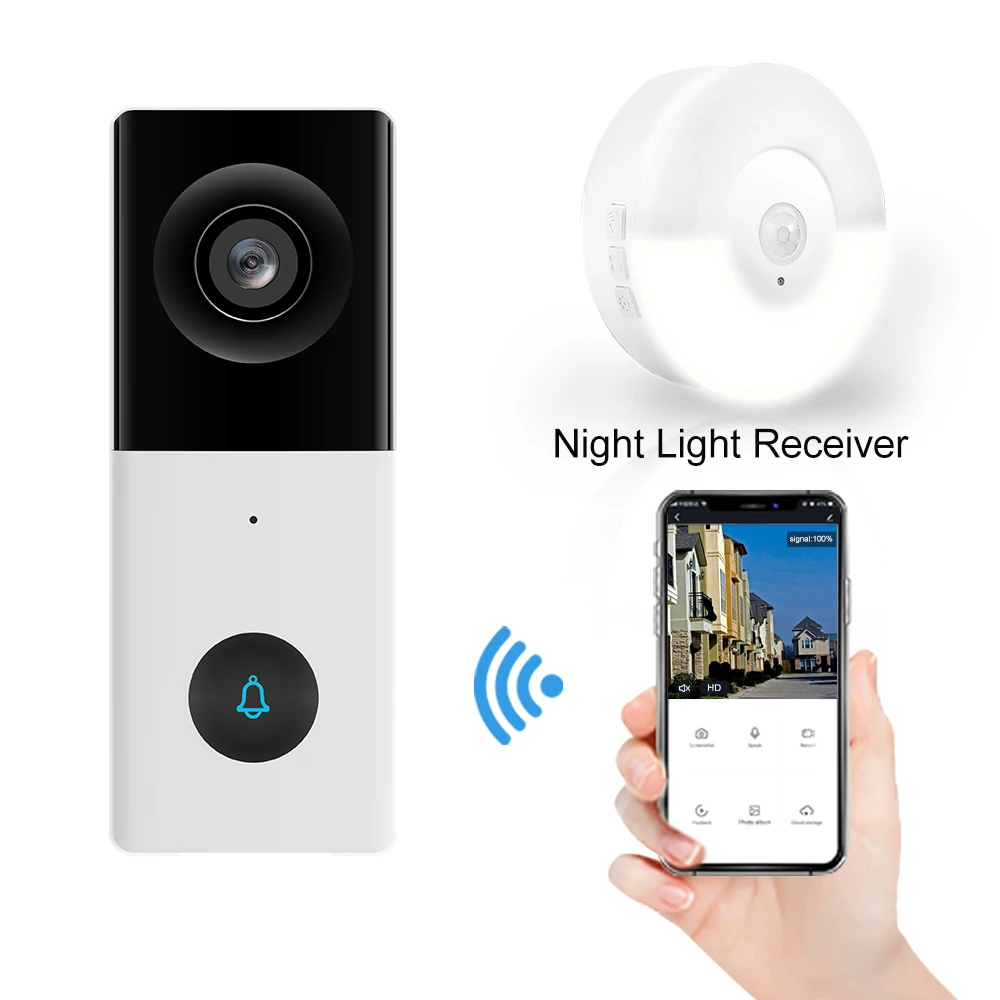 2MP 1080P Tuya APP WIFI IP campanello P2P 130 gradi grandangolare visore visivo videocitofono con campanello interno