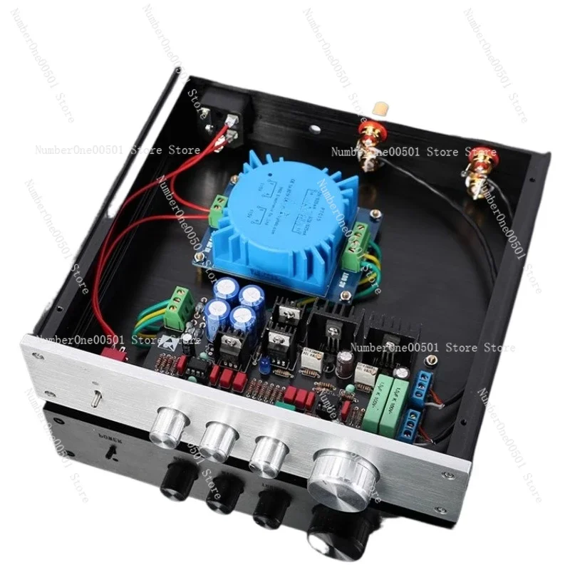 HIFI audiophile power amplifier front Class A power supply three-stage medium-high and low-tone gold-sealed version front stage