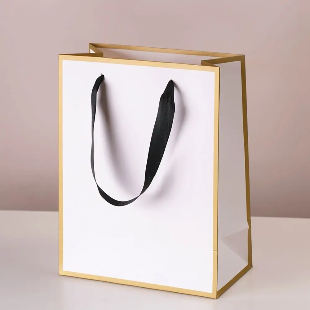 Fashion Paper Gift Bags Durable Shopping Retail Totes Custom Packaging Supplies For Clothing Boutique Jewelry Shop view 6