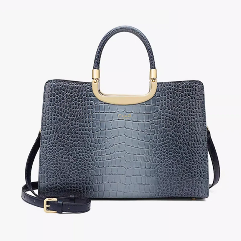 2024 Luxury Women's Handbag Genuine Leather Bag Crocodile Pattern Shoulder Bag Luxury Handbag Trend