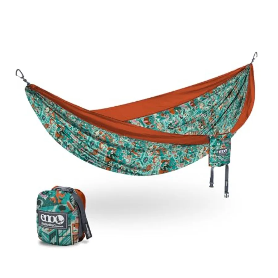 Camping hammock for 1-2 persons, lightweight nylon fabric, s