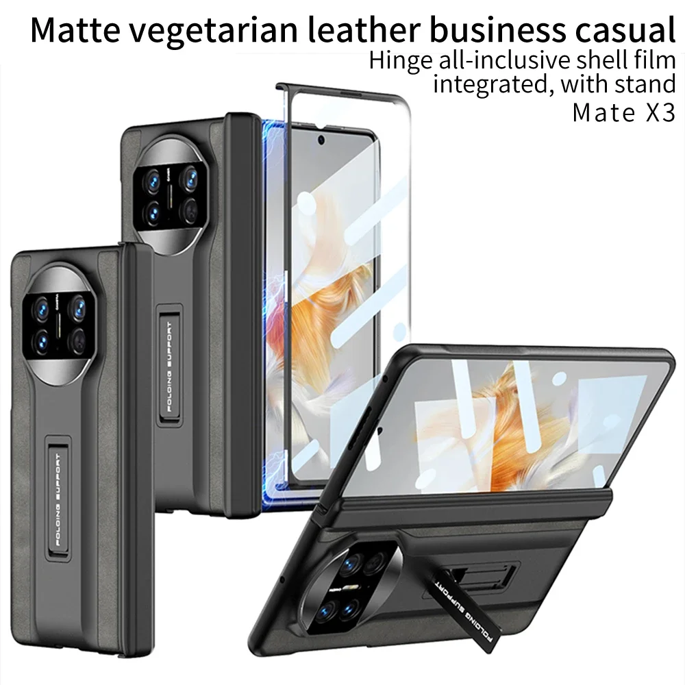 GKK Original Case For Huawei Mate X5 Frosted Leather Case Magnetic Hinge Screen Glass Protective Holder Cover Huawei Mate X3