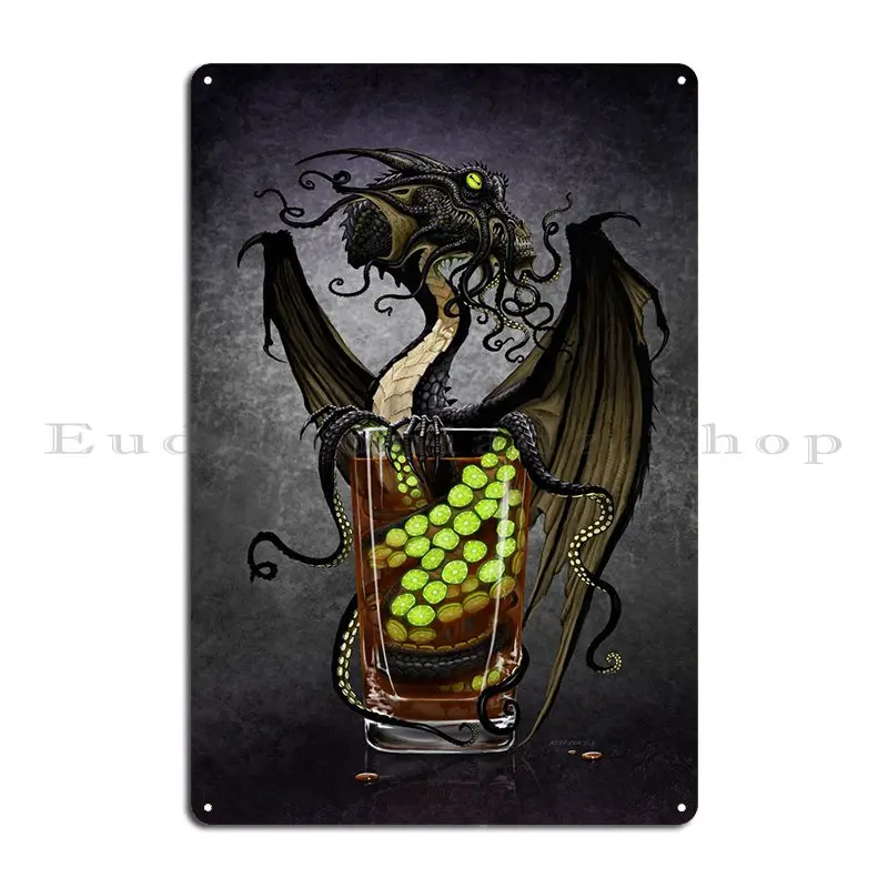 Kraken Storm Dragon Metal Sign Plates Customize Wall Plaque Character Cinema Tin Sign Poster