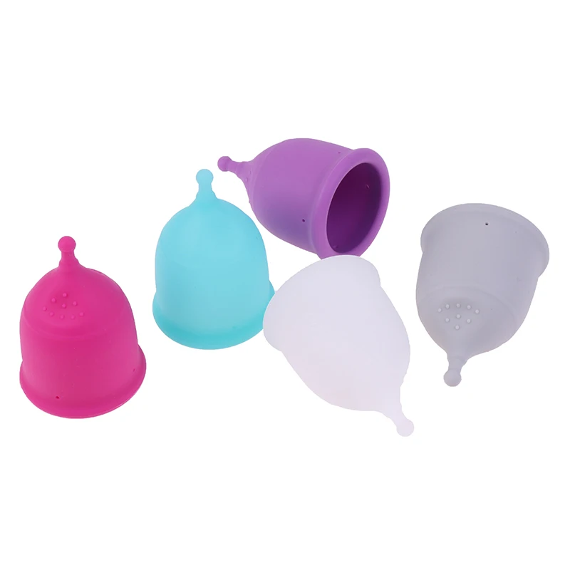 Reusable Silicone Cup Menstrual Medical Lady Cup Collector Menstrual Purple Color Menstrual Cup For Women Feminine Hygiene