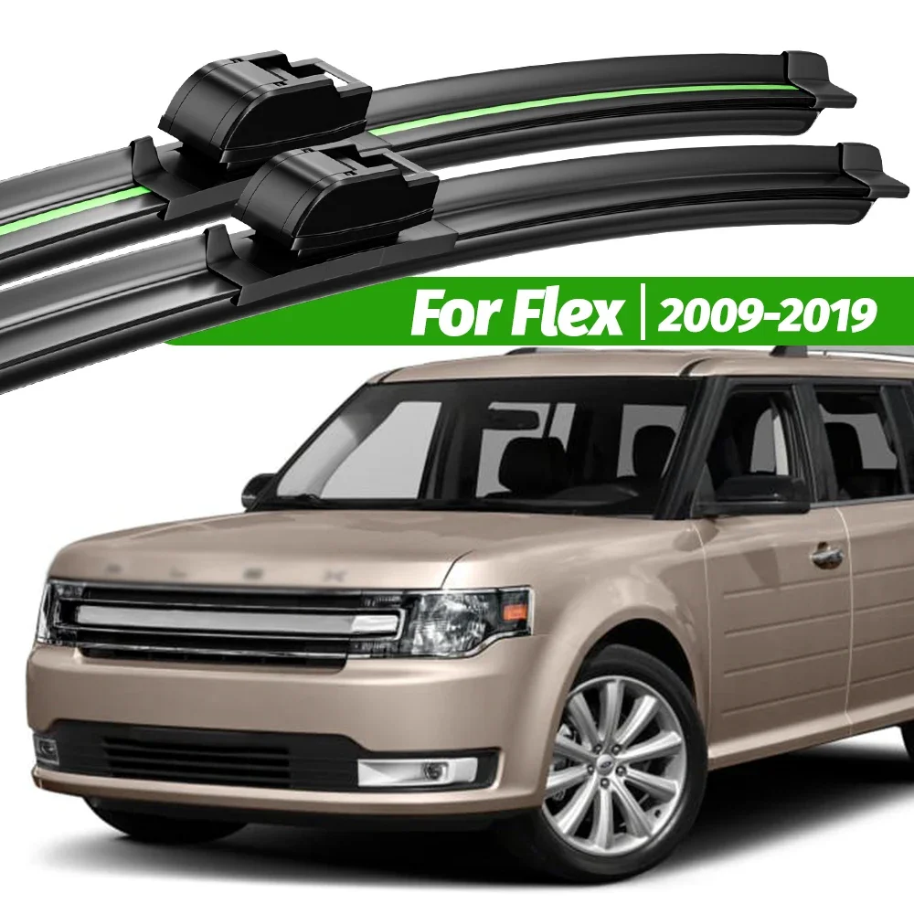 For Ford Flex 2009-2019 2pcs Front Windshield Wiper Blades 2010 2011 2012 2013 2014 2015 2017 2018 Windscreen Window Accessories