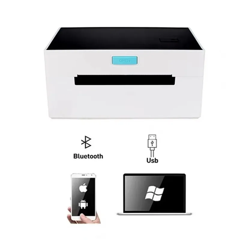 طابعة حرارية 4 بوصة Amazon FBA DHL FedEx UPS Express Waybill 100X150mm USB سماعة لاسلكية تعمل بالبلوتوث طابعة ملصقات الشحن 160 مللي متر/ثانية #2