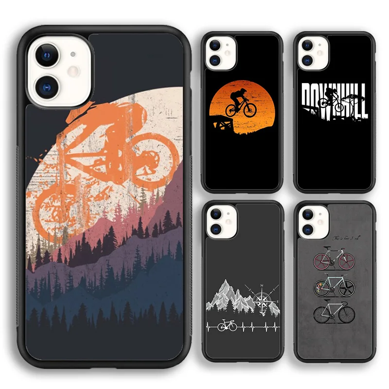 mountain bike biker biking cycling Downhill bicycle Phone Case Cover For iPhone 16 15 SE 14 plus XS XR 11 12 mini 13 pro max