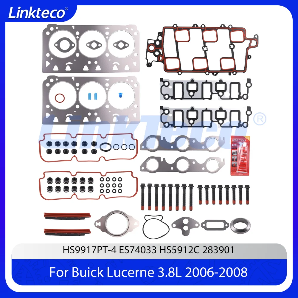 

Engine Head Gasket Set with Bolts Replacement Fit 3.8 L V6 For Buick HALLURE LACROSSE LUCERNE Lucerne 06-09 3.8L HS9917PT-4