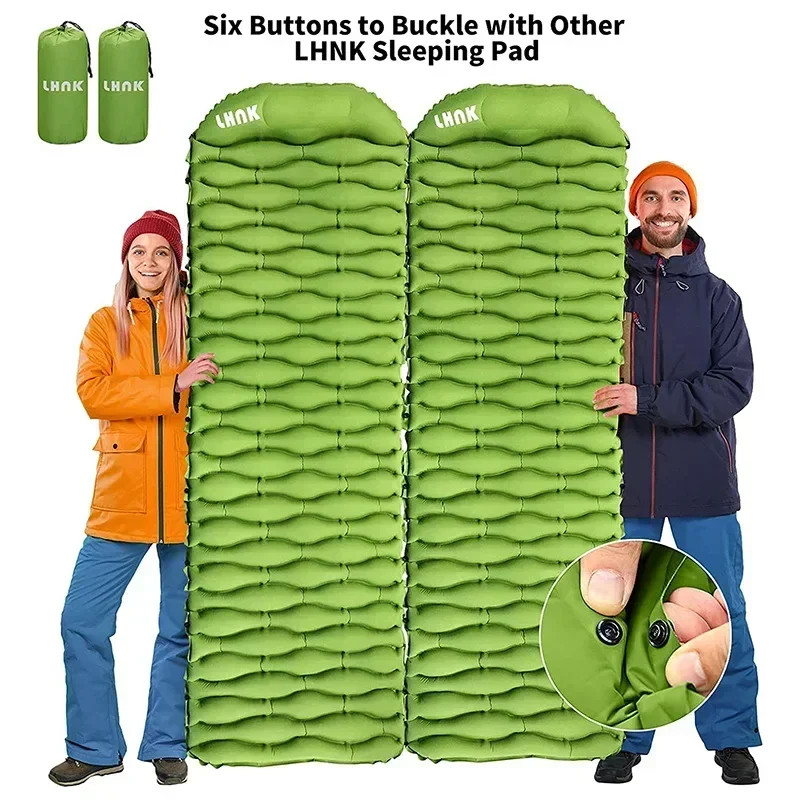 

Inflatable Waterproof Thickened Moisture-proof Air Camping Cot Mattress for Outdoor Hiking Sleeping Pad with Pillow Picnic