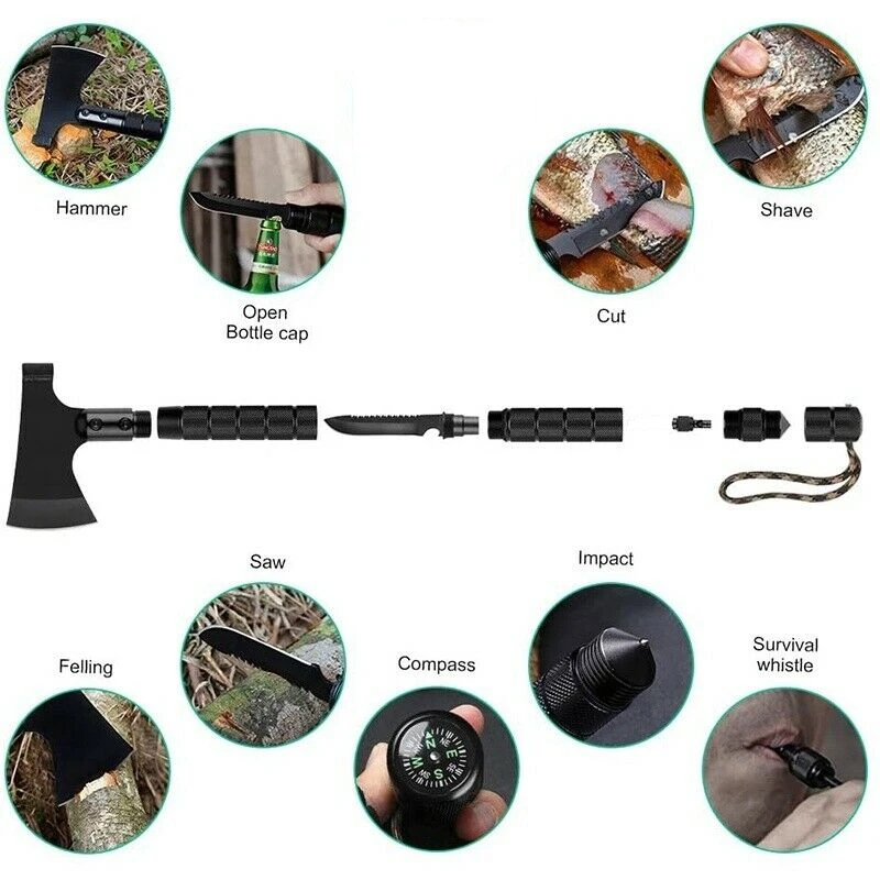 Foldable Tactical Axe Multi Tool Kit Emergency Gear Tourist AX Survival Axe Outdoor Portable Tomahawk Wild Camping Hatchet топор