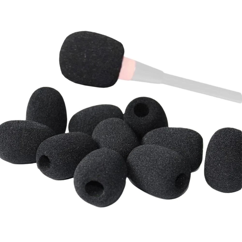 10Pcs Schaum Mini Mikrofon Abdeckungen Mic Protector Ersatz Headset Windschutzscheibe Schwamm Abdeckungen Mikrofon Abdeckung für Treffen Mikrofon