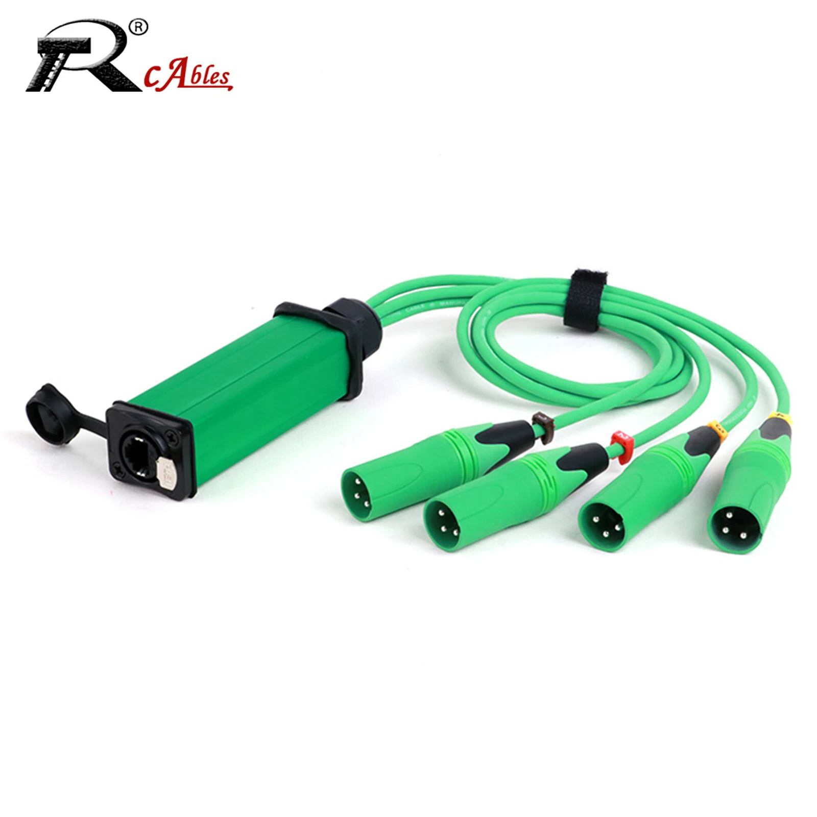 

4 Channel 3-Pin XLR Male Snake Multi Network Snake Receiver to CAT6 STP Single Ethercon Cable -RJ45 to XLR Snake Cable 0.5M-10M