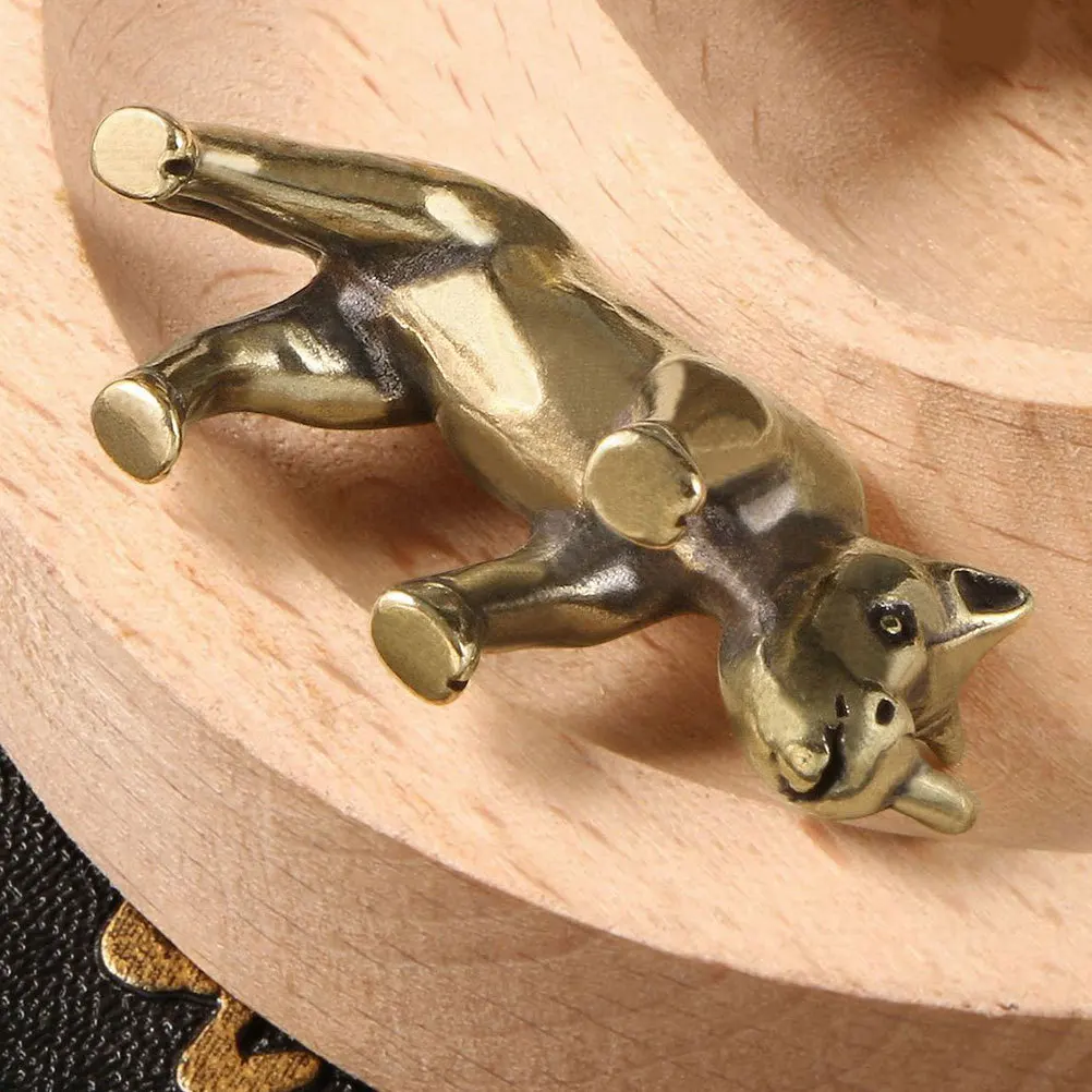 

Miniature Brass Rhinoceros Statue Vintage Desktop Decor Office Home Brass Craft Animal Decoration Miniature Animal Decor