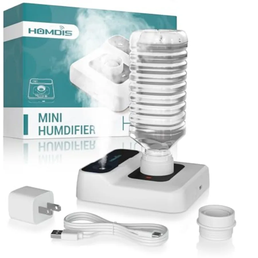 

Travel Humidifier, Portable Small Humidifier for Plants, Bedroom, Office, Hotel or Car, 5000mAh Battery Operated Mini Cool Mist