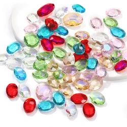 Glitter Transparent Oval Rhinestones Crystals Glass Nails Art DIY Clothes Decorations Diamond Glue On Jewelry Make Accessories