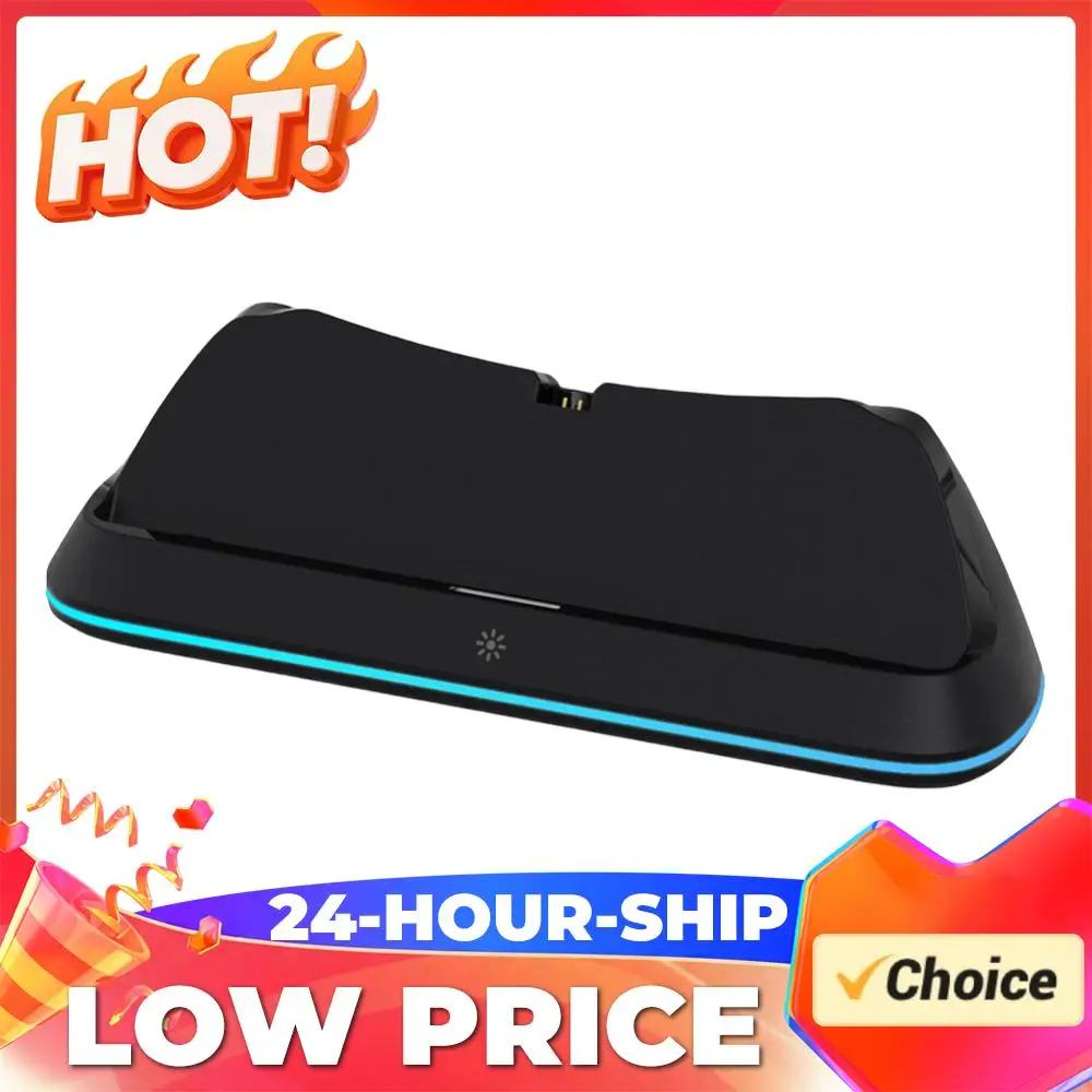 

Зарядная станция с 7 режимами RGB-подсветки, портативная док-станция для зарядки, держатель для PlayStation Portal, для PS5 Portal Remote Player