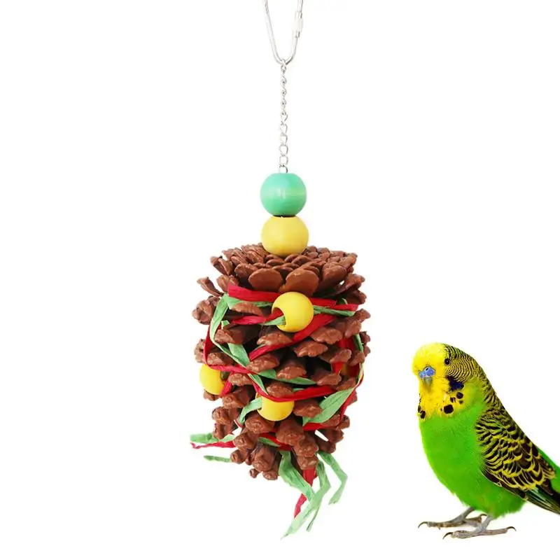 Parrot Shredding Toys Pet Parrot Pine Cone Foraging Toys Bird Supplies Parrot Teeth Grinding Toy For Macaws Parrot Parakeet