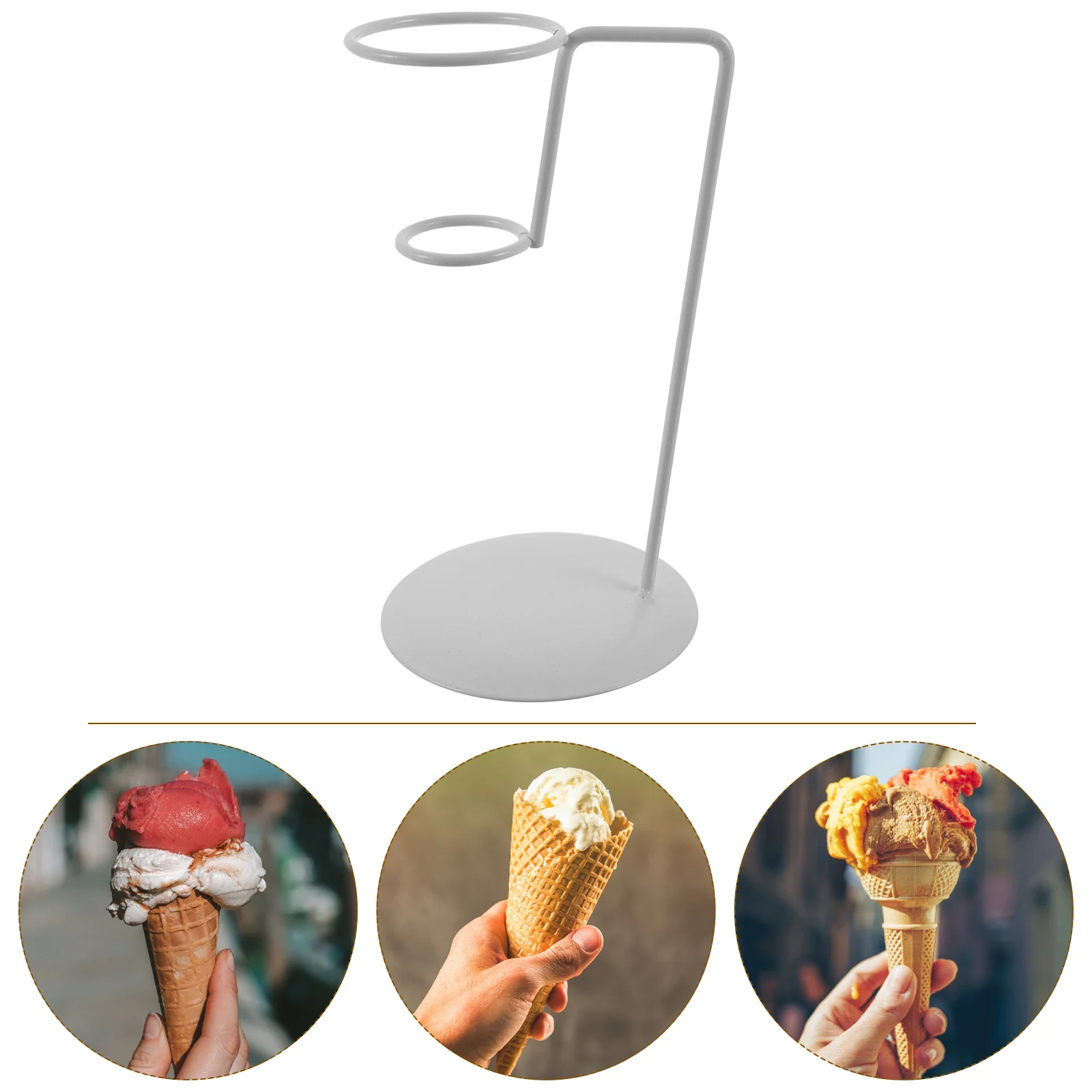 Ice Cream Stand Soft Serve Machine Cone Rack Mini Cones Toy Snow Holder Waffles Stands Iron Display